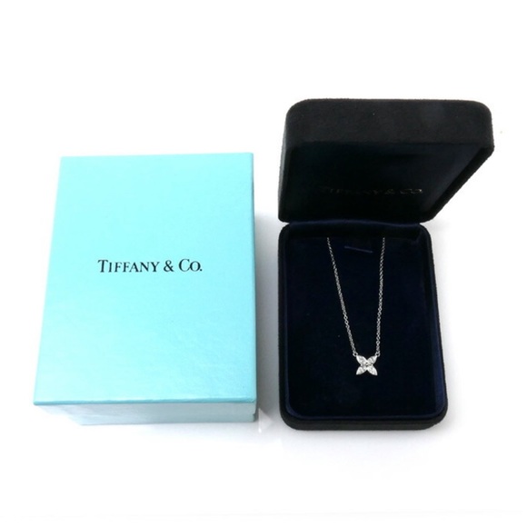 Tiffany & Co. Victoria Small Platinum Necklace 0.32 TCW - Picture 3 of 6